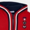 Bluza bawełniana z kapturem dla chłopca Mayoral 4453-95 Czerwony