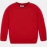Sweter bawełniany pod szyję chłopięcy Mayoral 311-21 Czerwony