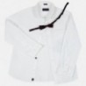 Koszula z długim rękawem z muszką chłopięca Mayoral 7120-55 Biały