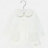 Płaszcz elegancki z kołnirzykiem dla dziewczynki Mayoral 2426-91 Kremowy