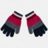 Rękawiczki pięciopalczaste trójkolorowe dla chłopca Mayoral 10686-26 Czerwony