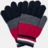 Rękawiczki pięciopalczaste trójkolorowe dla chłopca Mayoral 10686-26 Czerwony