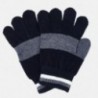 Rękawiczki pięciopalczaste trójkolorowe dla chłopca Mayoral 10686-28 Granatowy