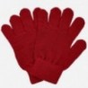 Rękawiczki z pięcioma palcami gładkie dla chłopca Mayoral 10687-45 Bordo