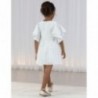 Sukienka żakardowa z ażurem dla dziewczynki Abel & Lula 5041-2 Krem