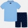 Mayoral 3245-12 Komplet bermudy i koszulka dla chłopca Granat