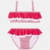 Mayoral 3711-45 Bikini w paski dla dziewczynki Różowy