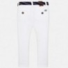 Mayoral 3516-58 Spodnie z paskiem chłopięce Białe
