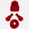 Komplet czapka komin rękawiczki dla dziewczynki Mayoral 10699-28 Czerwony