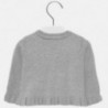 Sweter rozpinany dzianinowy z falbankami dla dziewczynki Mayoral 2315-34 Srebrny