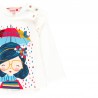 Bawełniana koszulka dla dziewczynki Boboli 218012-1111 krem