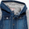 Kurtka jeans i bawełna z kapturem dla chłopca Boboli 338105-BLUE granat
