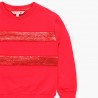 Bawełniana bluza z cekinami dla dziewczynki Boboli 418148-3548-S czerwony
