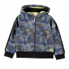 Bawełniana kurtka z kapturem moro dla chłopca Boboli 518206-9169-M granat