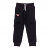 Bawełniane spodnie dresowe bojówki dla chłopca Boboli 598057-890-M czarny