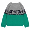 Sweter z dzianiny dla chłopca Boboli 718219-4477 zielony