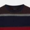 Sweter w paski dla chłopca Mayoral 7309-57 Bordo