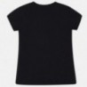 Mayoral 6016-40 Koszulka k/r z aplikacją dziewczęca kolor Czarny