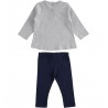 iDO Komplet bluzka i legginsy dla dziewczynek K689-8225 szary
