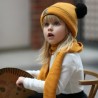 Pupill czapka z szalikiem dla dziewczynki TARA żółty
