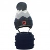 Pupill czapka z kominem dla chłopaków TWIST niebieski