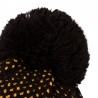 Jamiks JĘDRZEJ IV czapka dla chłopaka z pomponem czarny/miodowy