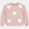 Sweter z falbanką dla dziewczynki Mayoral 4304-38 róż