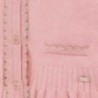 Sweter rozpinany dzianinowy z falbankami dla dziewczynki Mayoral 2315-36 Różowy