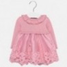 Sukienka trykotowa z tiulem dla dziewczynki Mayoral 2909-88 Różowy
