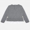Sweter z haftem dla dziewczynki Mayoral 2314-39 szary
