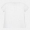 Koszulka z krótkim rękawem dla dziewczynki Mayoral 1059-73 biała