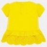 Koszulka z krótkim rękawem dla dziewczynki Mayoral 1062-15 żółta
