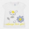 Koszulka z krótkim rękawem dla dziewczynki Mayoral 1063-87 biała