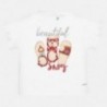 Koszulka z krótkim rękawem dla dziewczynki Mayoral 1064-60 biała