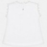 Koszulka z haftem dla dziewczynki Mayoral 3003-94 Biały