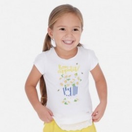 Koszulka dziewczęca Mayoral 3013-41 Biel-żółty