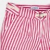 Spodnie krótkie w paski dla dziewczynkek Mayoral 3283-24 czerwony