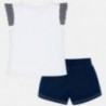 Komplet bluzka i szorty dla dziewczynki Mayoral 3289-69 biały