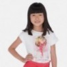 Koszulka z krótkim rękawem dziewczęca Mayoral 6002-79 Biel-czerwony