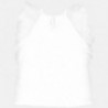 Koszulka z falbankami dziewczęca Mayoral 6014-77 Biały