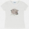 Koszulka z cekinami dla dziewczynki Mayoral 6022-44 Kremowy