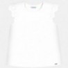 Koszulka z haftem dla dziewczynki Mayoral 6030-52 Biały