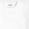 Koszulka z haftem dla dziewczynki Mayoral 6030-52 Biały