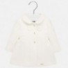 Płaszcz elegancki flauszowy dla dziewczynki Mayoral 2428-89 krem