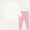 Komplet bluzka i leginsy w groszki dla dzieci Mayoral 2747-80 Różowy