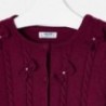 Sweter rozpinany dzianinowy z kokardkami dziewczęcy Mayoral 4306-24 Bordowy