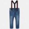 Spodnie jeans z szelkami chłopięce Mayoral 4517-23 Niebieski
