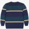 Sweter w paski dla chłopca Mayoral 7309-56 Zielony