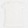 Koszulka bawełniana dla dziewczynki Mayoral 3001-66 Krem