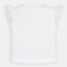 Koszulka bawełniana dla dziewczynki Mayoral 3002-53 biały